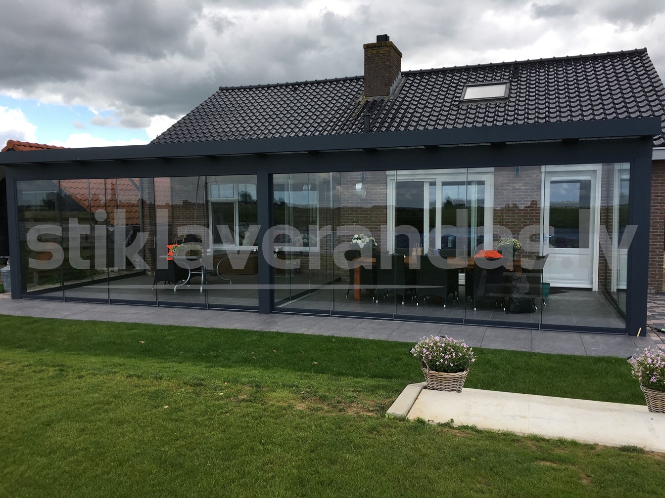 Stikla Verandas Nojume Horizontals Jumts Ultra 2