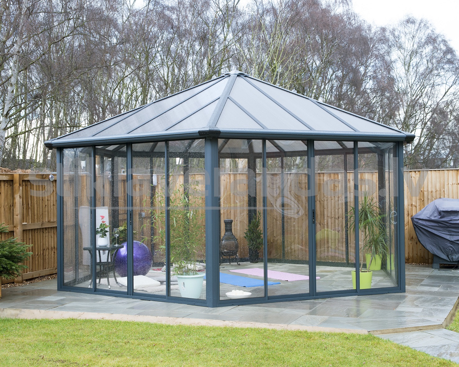 stikla verandas aluminija paviljons marta