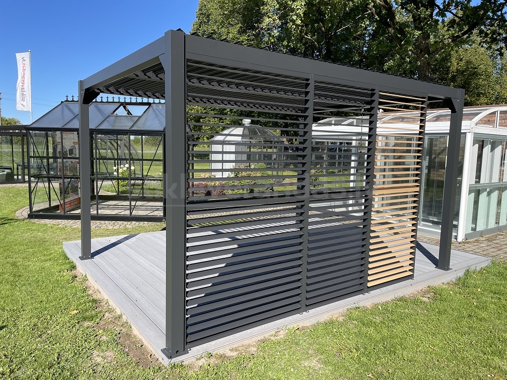 Stikla Veranda Nojume Atverama Pergola