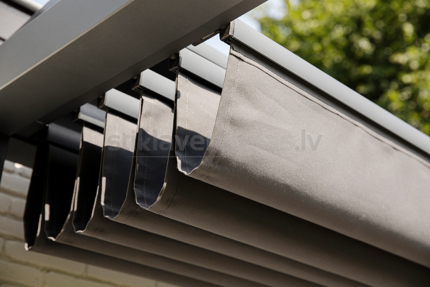 Stikla Veranda Nojume Atbidams Auduma Jumts 5