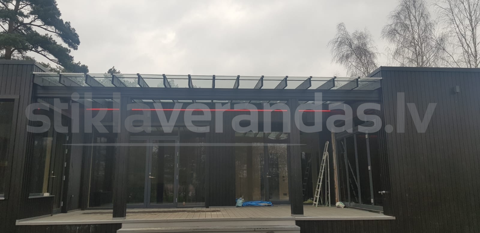 Stikla Verandas Terases Iestiklosana Stikla jumts