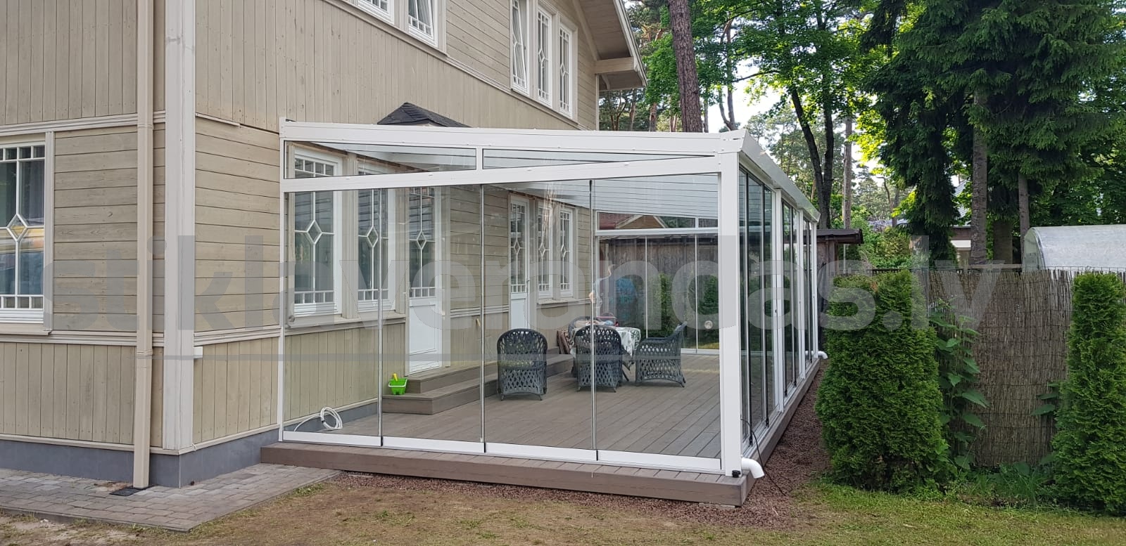 Stikla Verandas Terases Iestiklosana Veranda Trend