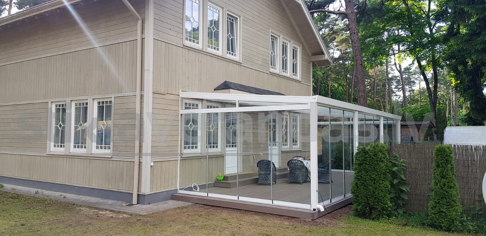 Stikla Verandas Terases Iestiklosana Veranda Trend