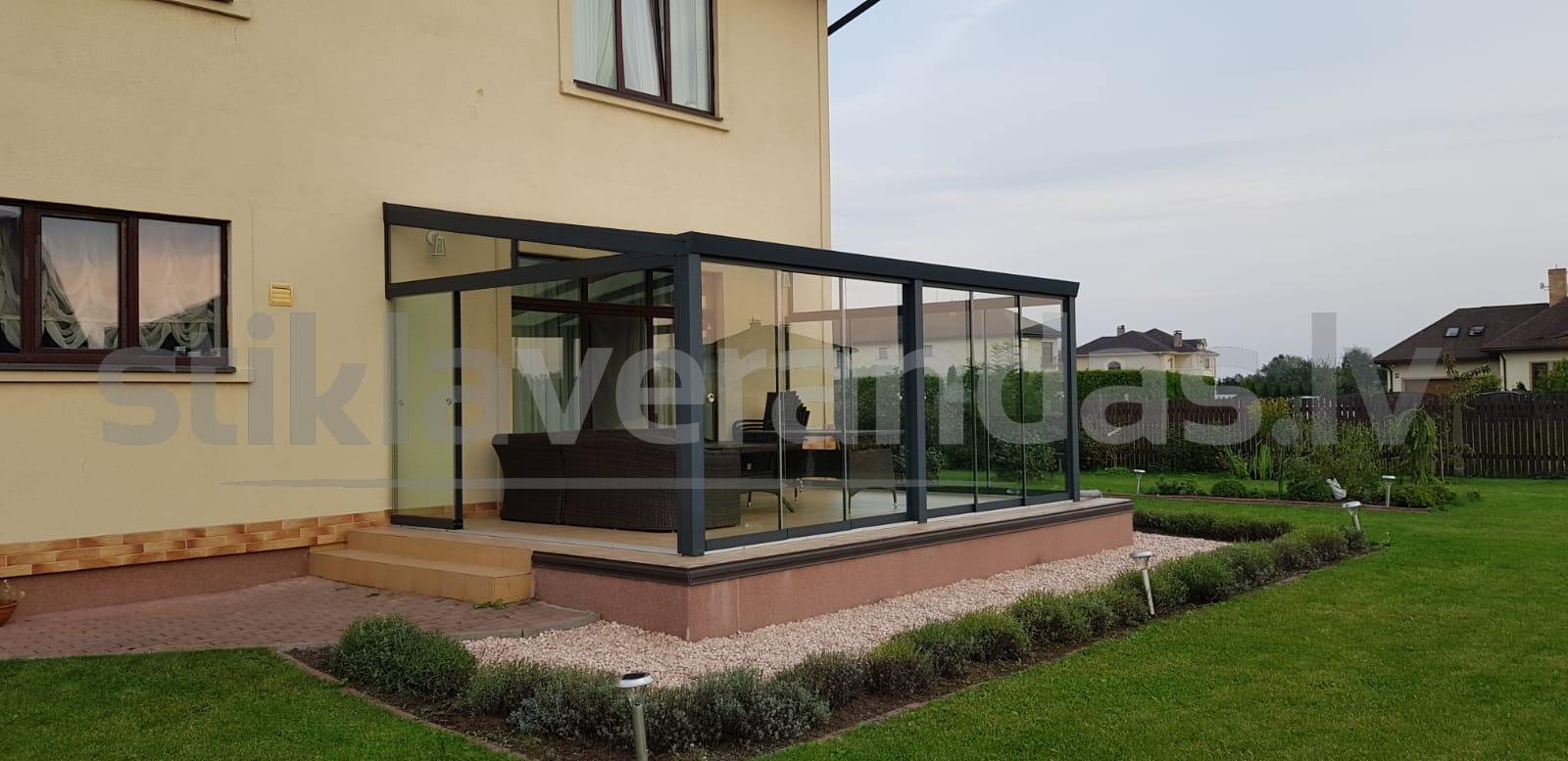 Stikla Verandas Terases Iestiklosana Veranda Trend