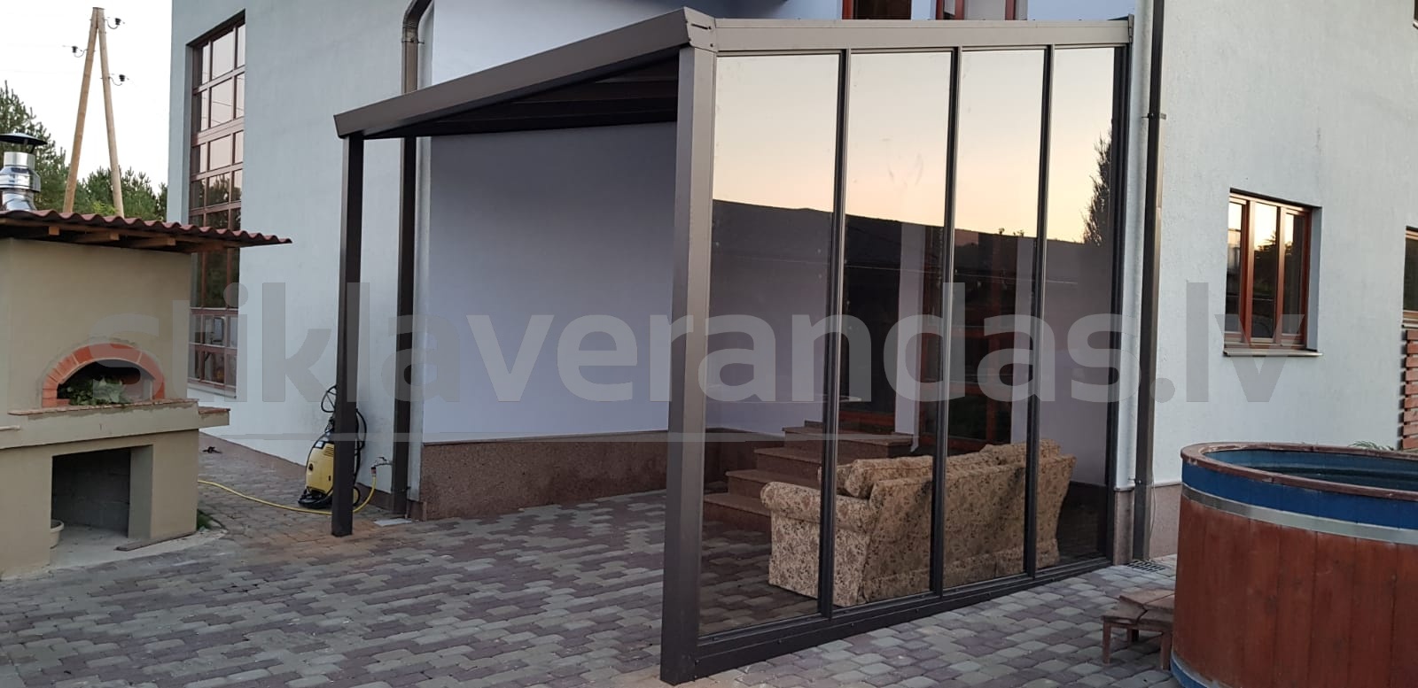 Stikla Verandas Terases Iestiklosana Veranda Trend