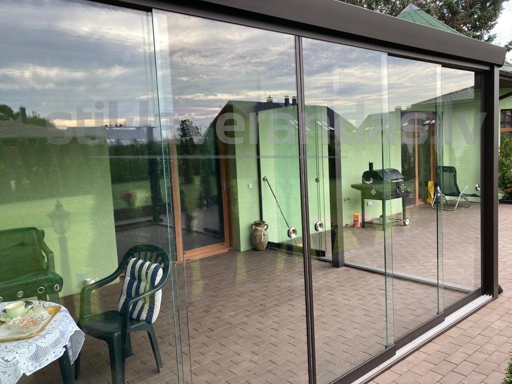 Stikla Verandas Terases Iestiklosana Veranda Trend