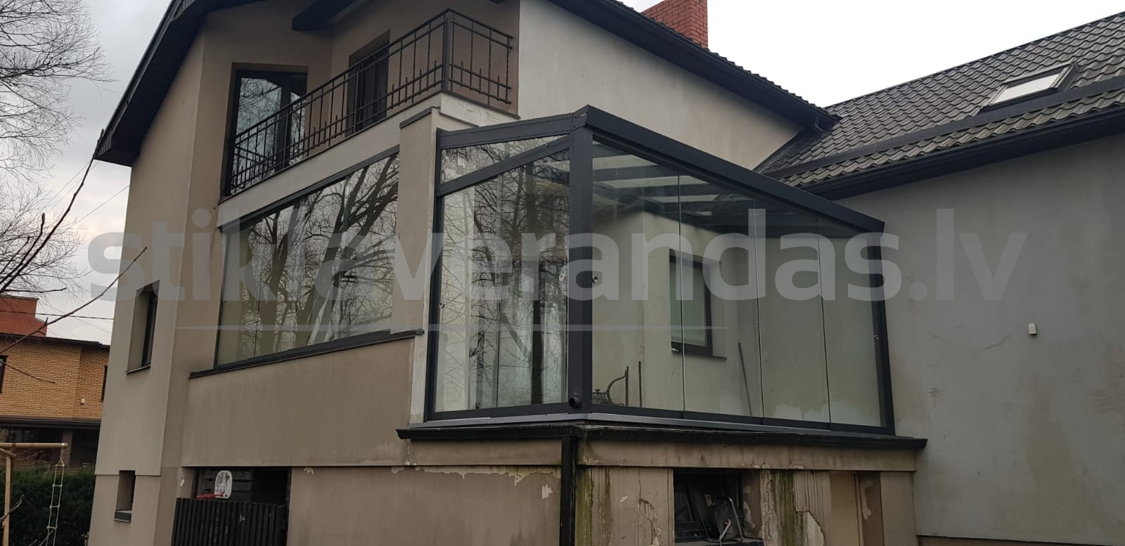 Stikla Verandas Terases Iestiklosana Veranda Trend