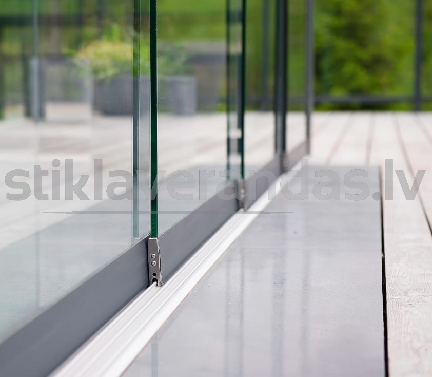 Stikla Verandas Terases Iestiklosana Horizontals jumts veranda Ultra