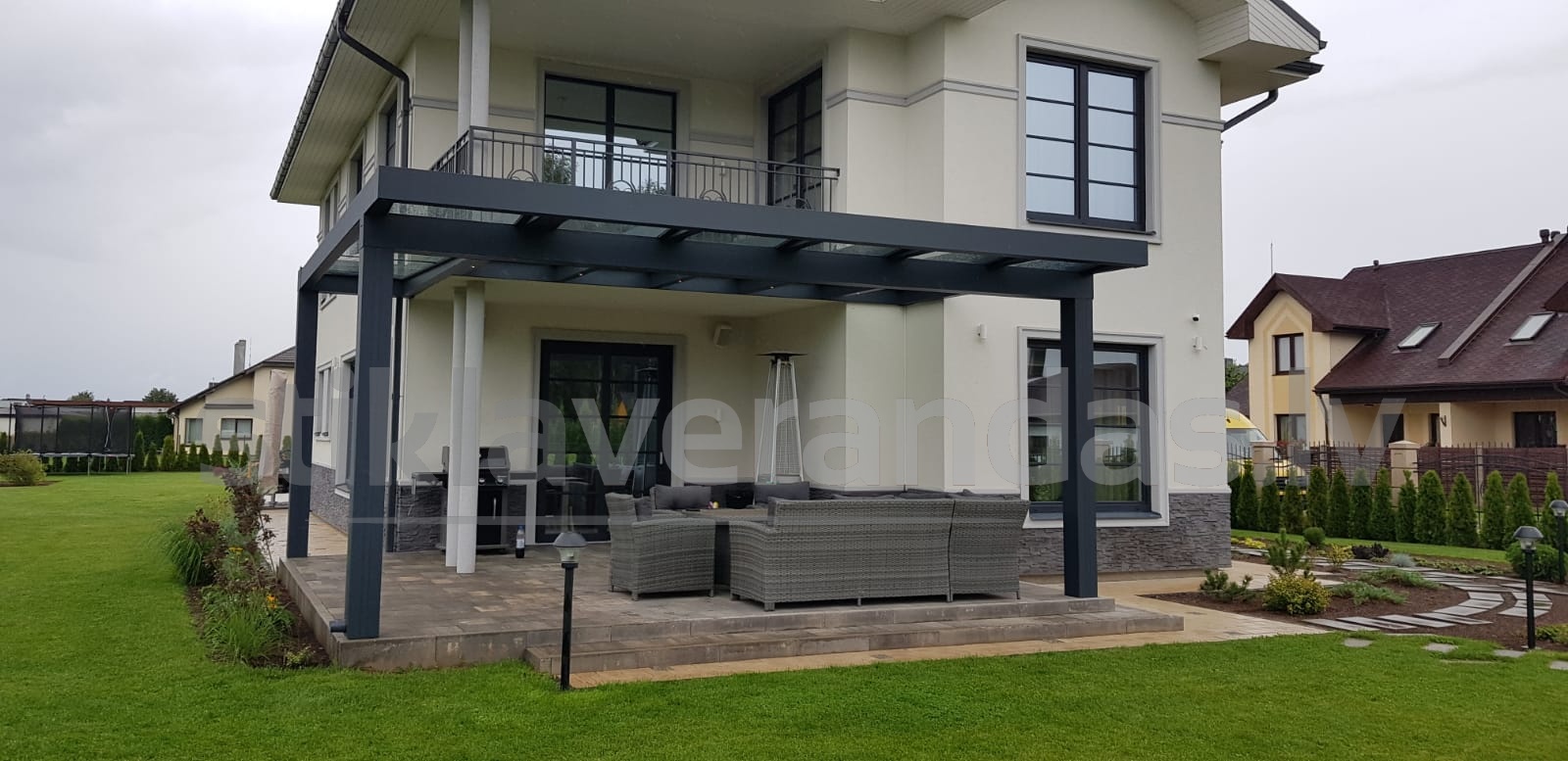 Stikla Verandas Terases Iestiklosana Horizontals jumts veranda Ultra