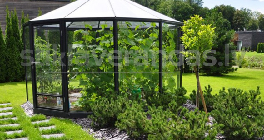 Paviljons Aluminija Stikla Apals 2