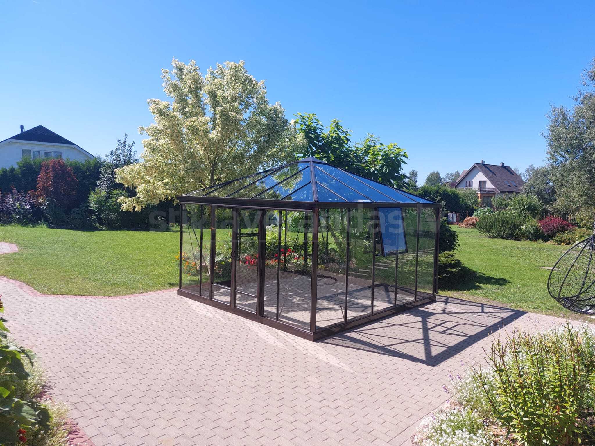 Paviljons Aluminija Stikla Kvadrats 1