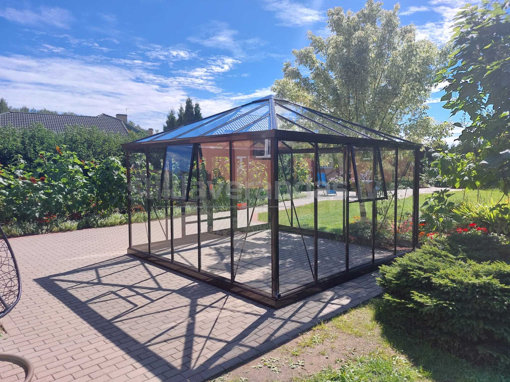 Paviljons Aluminija Stikla Kvadrats 1