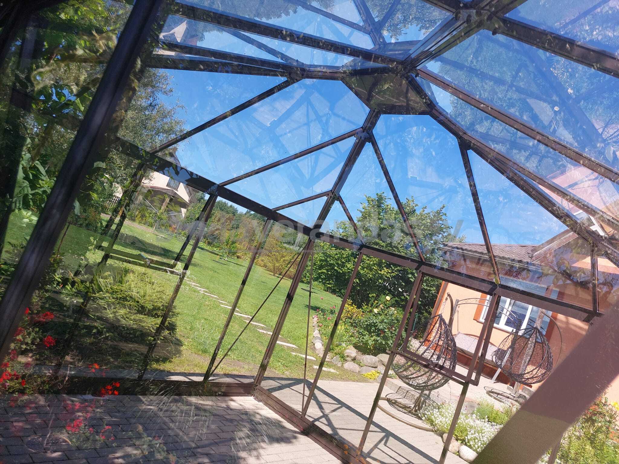 Paviljons Aluminija Stikla Kvadrats 1