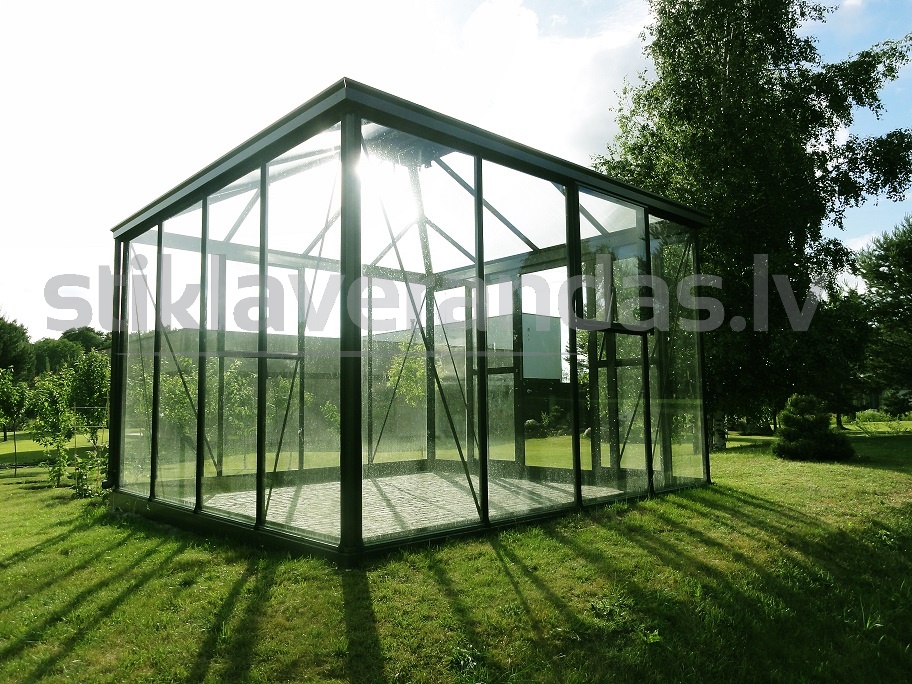 Paviljons Aluminija Stikla Kvadrats 1