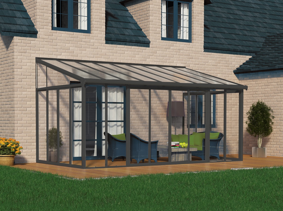 stikla verandas aluminija veranda polikarbonata jumts PE CA ance 3.0x5.4