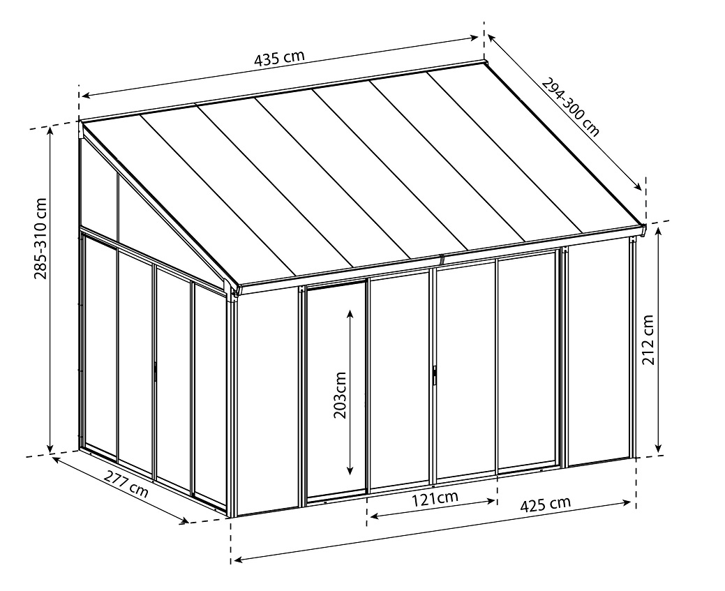 stikla verandas aluminija veranda polikarbonata jumts ance 3.0x4.2